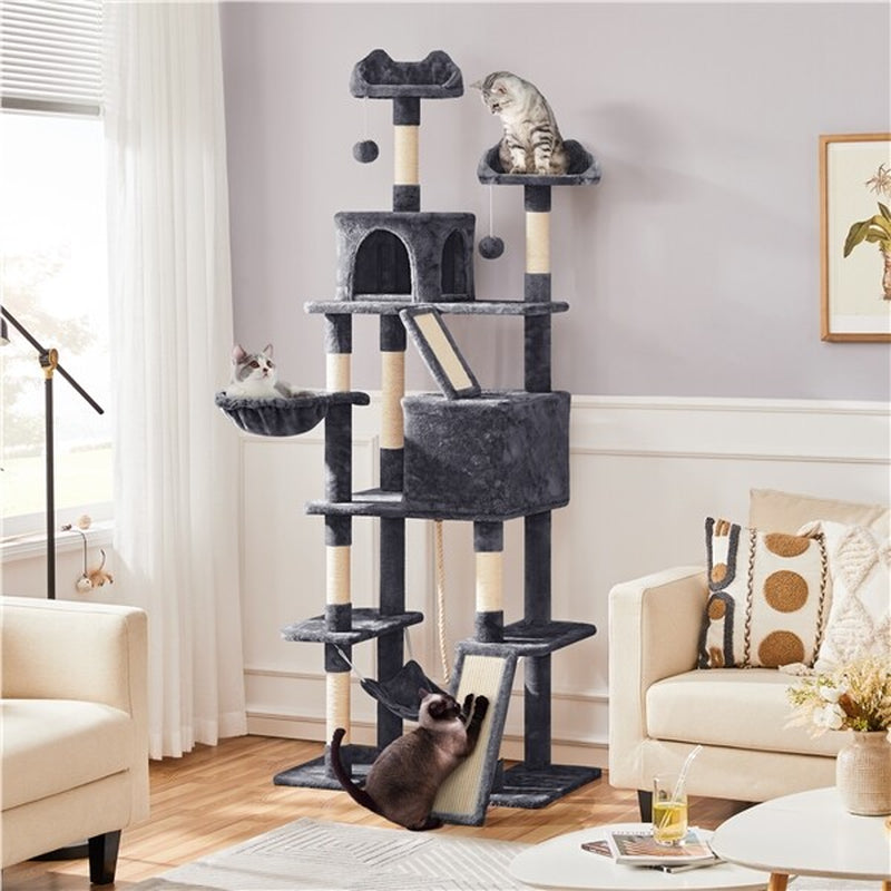 82.5In Multi Level Cat Tree for Large Cat Tower with Condo and Scratching Post