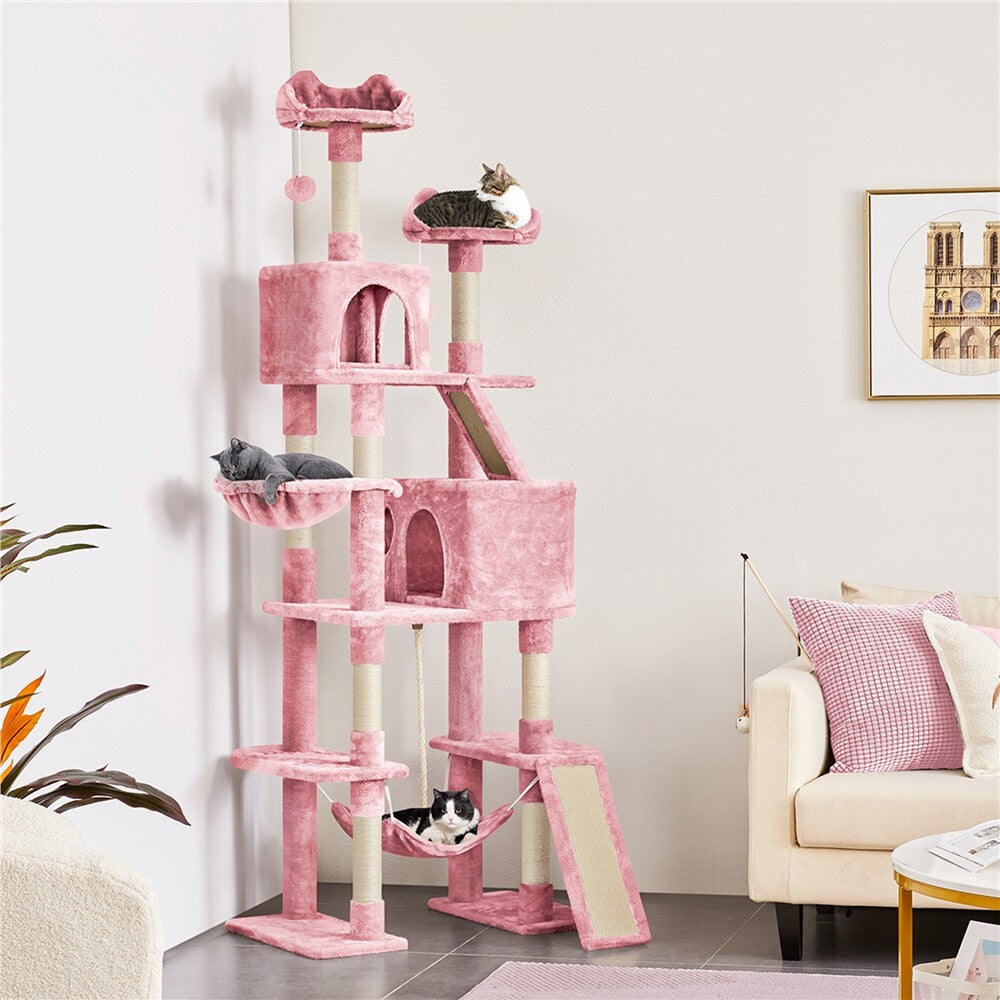 82.5In Multi Level Cat Tree for Large Cat Tower with Condo and Scratching Post