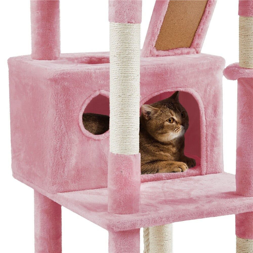 82.5In Multi Level Cat Tree for Large Cat Tower with Condo and Scratching Post