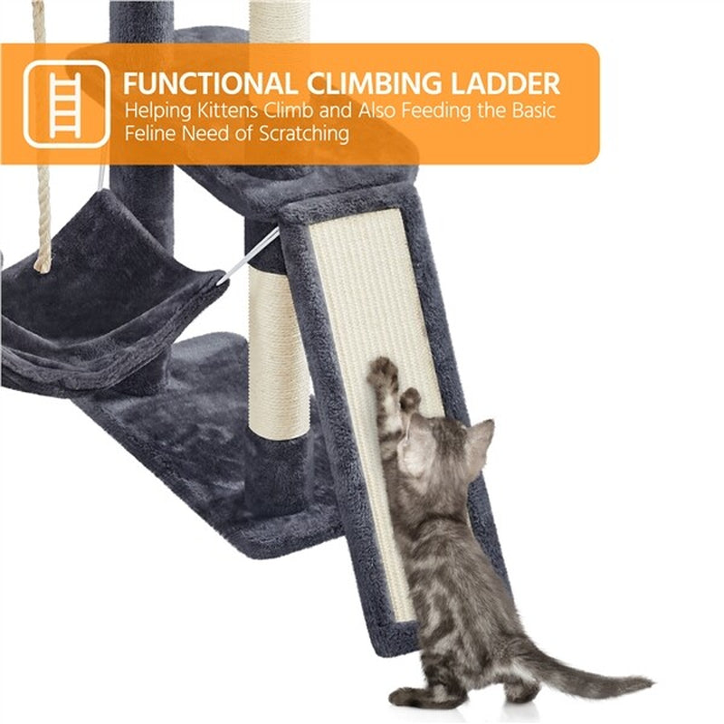 82.5In Multi Level Cat Tree for Large Cat Tower with Condo and Scratching Post