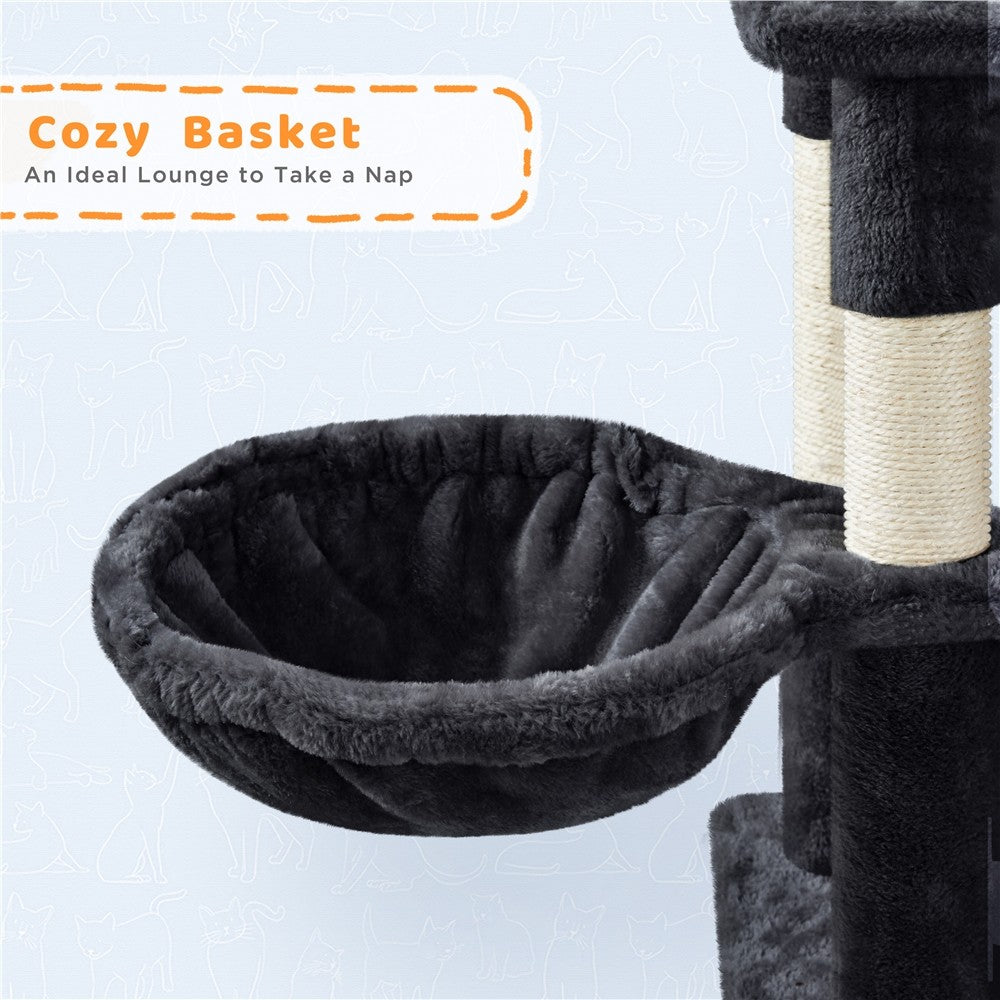 82.5In Multi Level Cat Tree for Large Cat Tower with Condo and Scratching Post