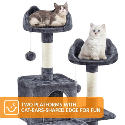82.5In Multi Level Cat Tree for Large Cat Tower with Condo and Scratching Post